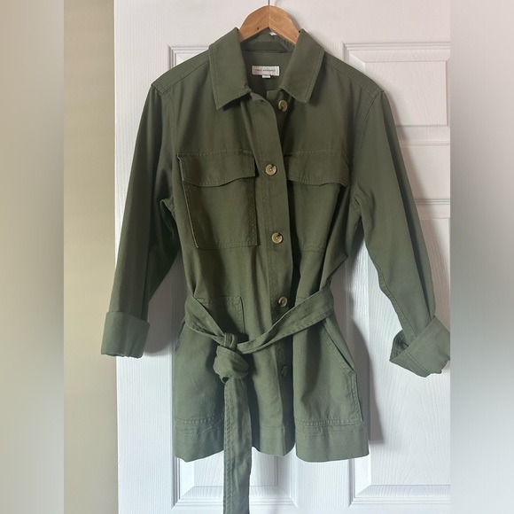 Free Assembly Women’s Olive Button Down Utility Jacket. Gently used. - Picture 2 of 14